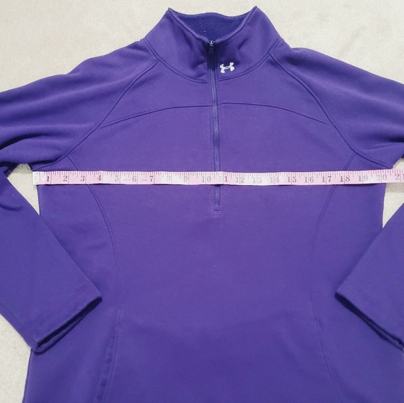 Under Armour ColdGear 1/2 Zip Women’s Large Mock Neck Purple Training Top Jacket - Picture 8 of 14